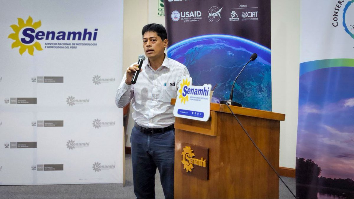 Senamhiperu's tweet photo. #SENAMHI presentó SENAMHI #GEOGloWS, herramienta que permitirá detectar de manera temprana posibles riesgos hidrológicos en la cuenca del Amazonas. El lanzamiento se realizó en conjunto con la @BiovIntCIAT_esp y @amazonacca en el marco del Programa @SERVIRAmazonia https://t.co/Pv3tFNMO6Q