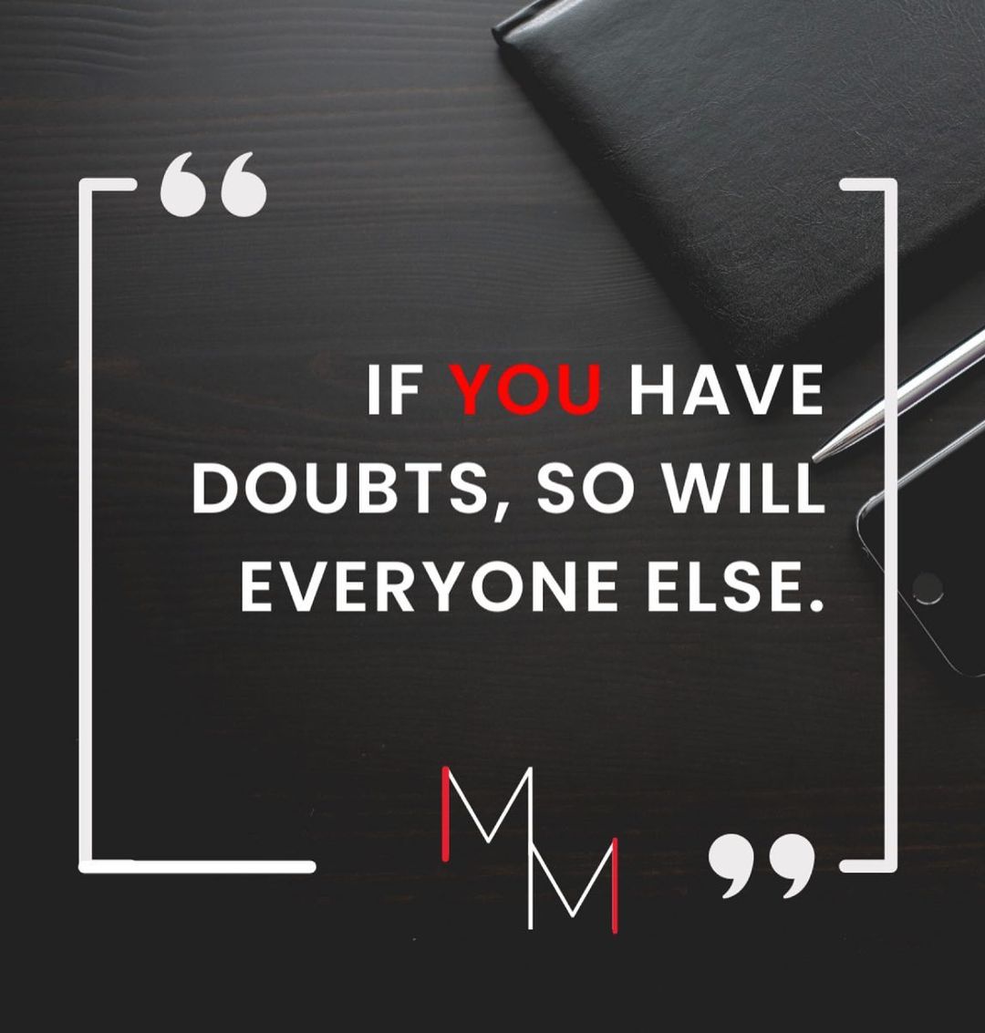 MikeJMcFall's tweet photo. "If you have doubts. So will everyone else. Your attitude is up to one person and one person only: you." 

pg. 121 GRIND https://t.co/P4ucYk6XfV