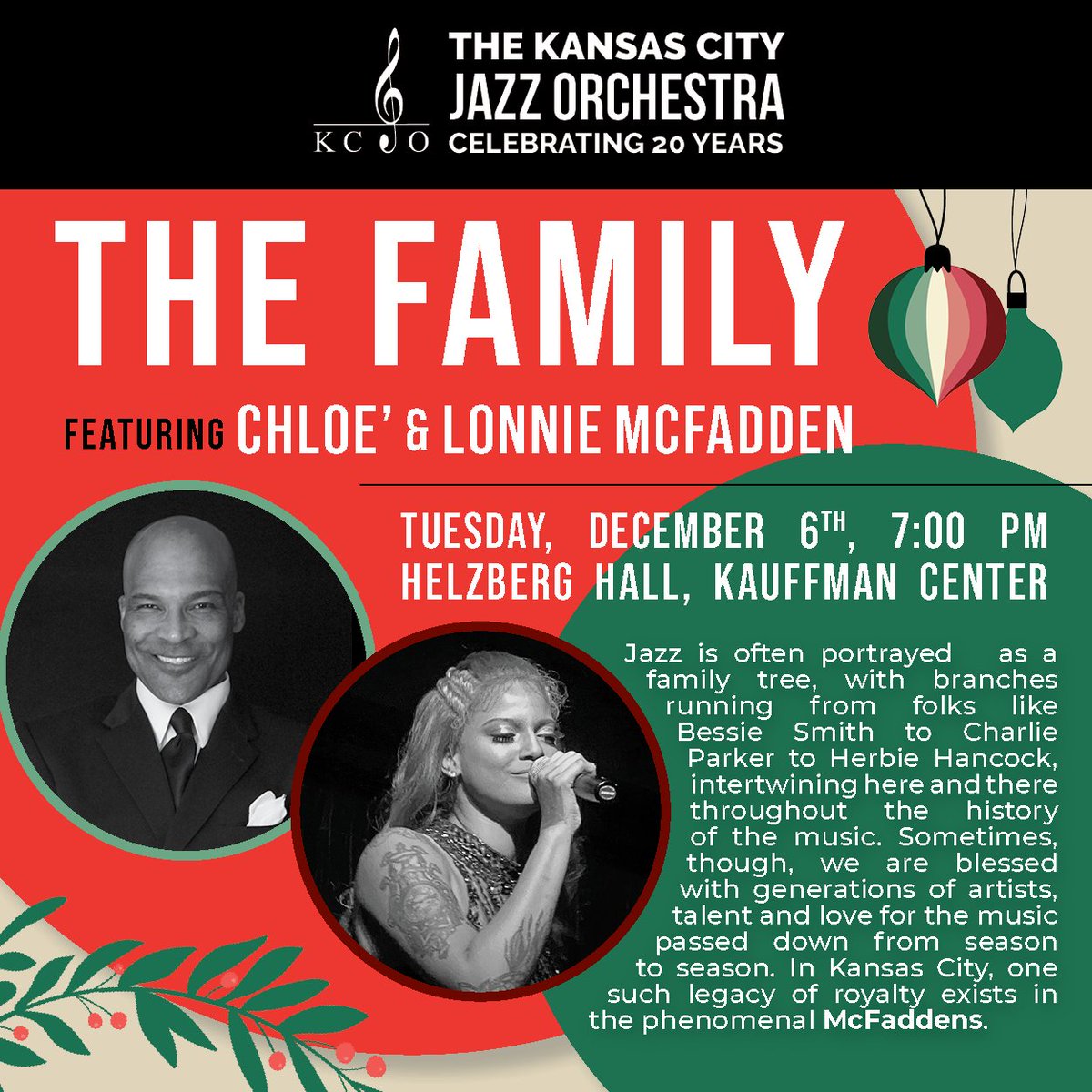 KCJazzOrch's tweet photo. From holiday classics to a special, heartwarming father-daughter performance of "Unforgettable," an evening of joyful, swinging music is in store.
#jazz  #kcmo #holidaymusic #kansascitymo #bigband #swing #holidayjazz #jazzvocals https://t.co/L2ULIzu9qM