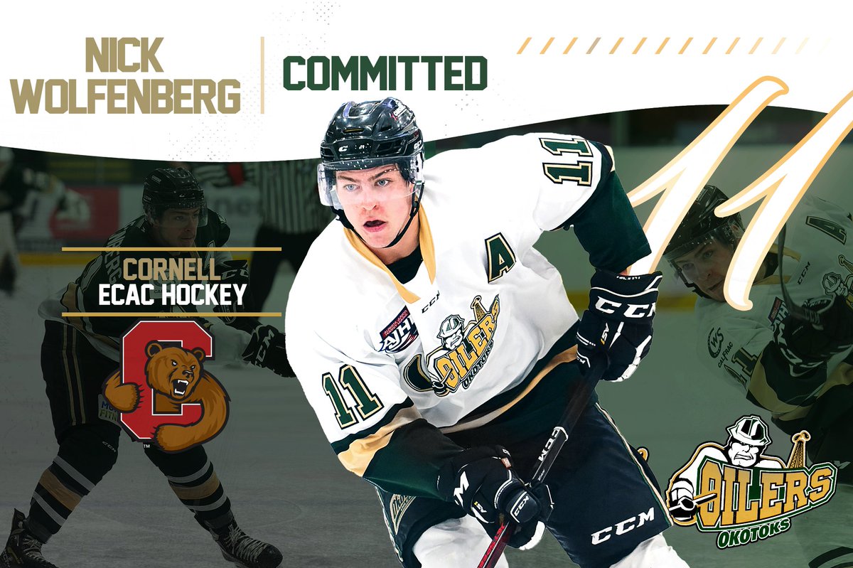 OkotoksOilers's tweet image. COMMITTED: Oilers defenceman Nick Wolfenberg has committed to NCAA Division I Cornell University!

Congratulations, Nick! 

Details -- okotoksoilers.ca/nick-wolfenber… #AJHL