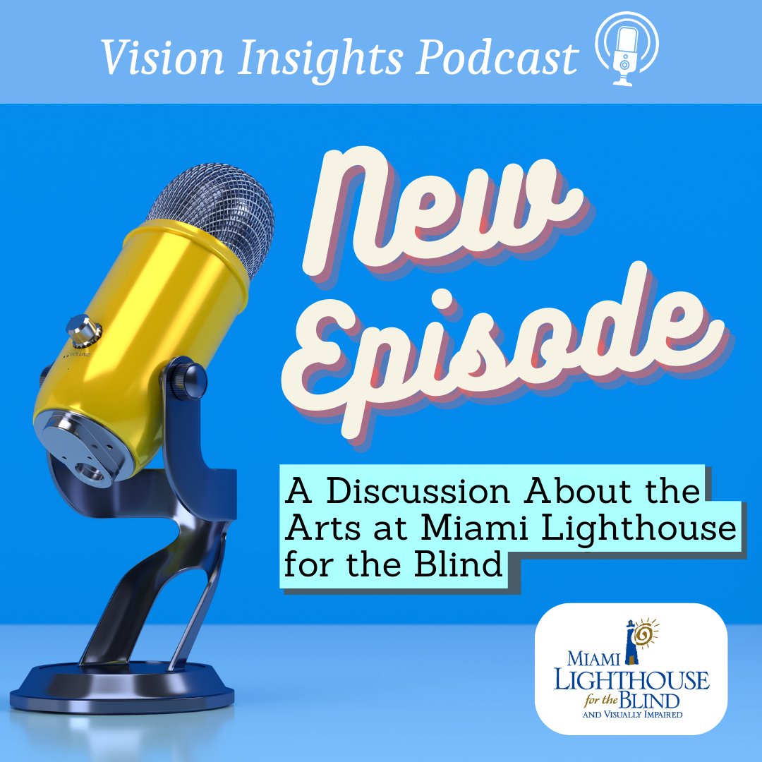 Miamilighthouse's tweet photo. Listen to Episode 5: 'A Discussion About the Arts at Miami Lighthouse for the Blind' on our Vision Insights Podcast, here - https://t.co/XPUsyZnyHi
At Miami Lighthouse for the Blind we prove ๐ฃ๏ธ #itspossibletoseewithoutsight!
#podcast #artforall #artaccessibility #blindness https://t.co/jdX4on8R8L