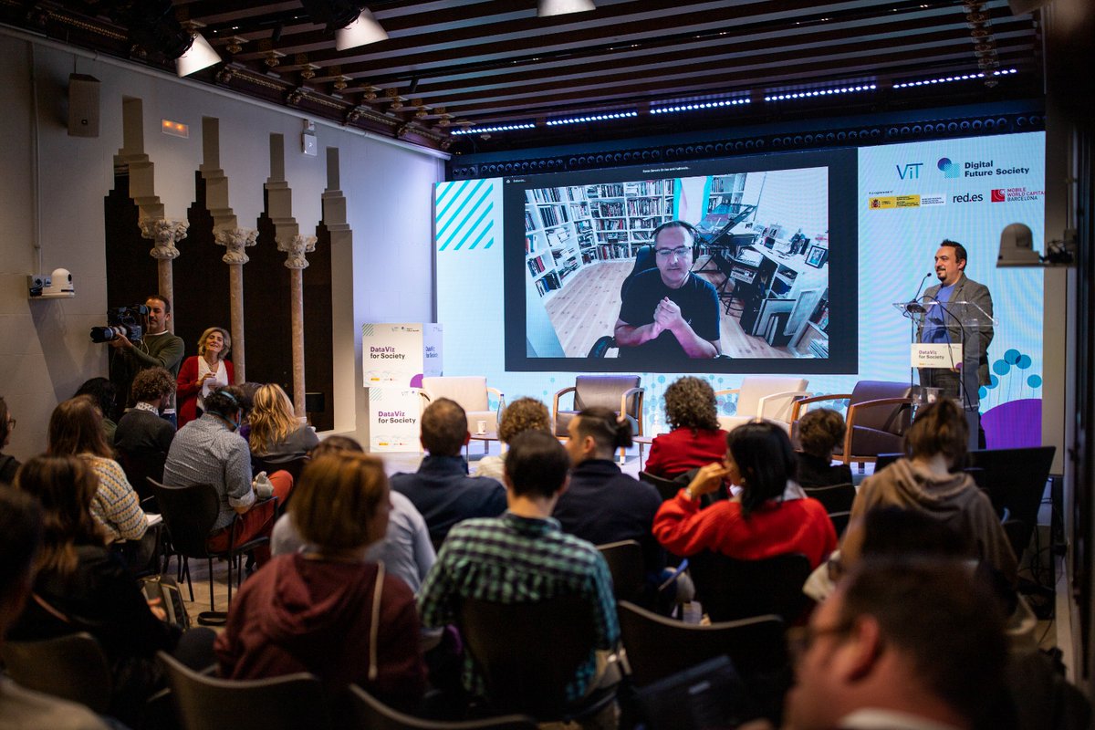 Digital Future Society (@dfs_mwc) on Twitter photo Let's close the first day of the #DataViz4Society with the keynote "Visualization to unlock open data" by <a href="/AlbertoCairo/">Luis Alberto Quiroga Cairo</a>, , Knight Chair in Visual Journalism at the <a href="/miamiuniversity/">Miami University</a>
Moderated by 👤 <a href="/xocasgv/">Xaquín G.V.</a>, <a href="/fndViT/">Visualization for Transparency Foundation</a> Let's close the first day of the #DataViz4Society with the keynote "Visualization to unlock open data" by <a href="/AlbertoCairo/">Luis Alberto Quiroga Cairo</a>, , Knight Chair in Visual Journalism at the <a href="/miamiuniversity/">Miami University</a>
Moderated by 👤 <a href="/xocasgv/">Xaquín G.V.</a>, <a href="/fndViT/">Visualization for Transparency Foundation</a>
