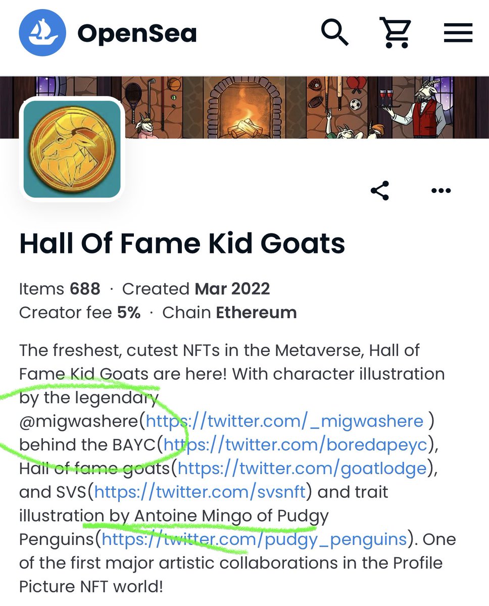 uppertunist's tweet photo. artist from @pudgypenguins &amp; @_migwashere worked on these Hall of Fame Kid Goats. You like penguin’s ? then you might be interested to know about their other work - #AntoineMingo #HallofFameKidGoats #MigWasHere https://t.co/RWs3ftvg7c