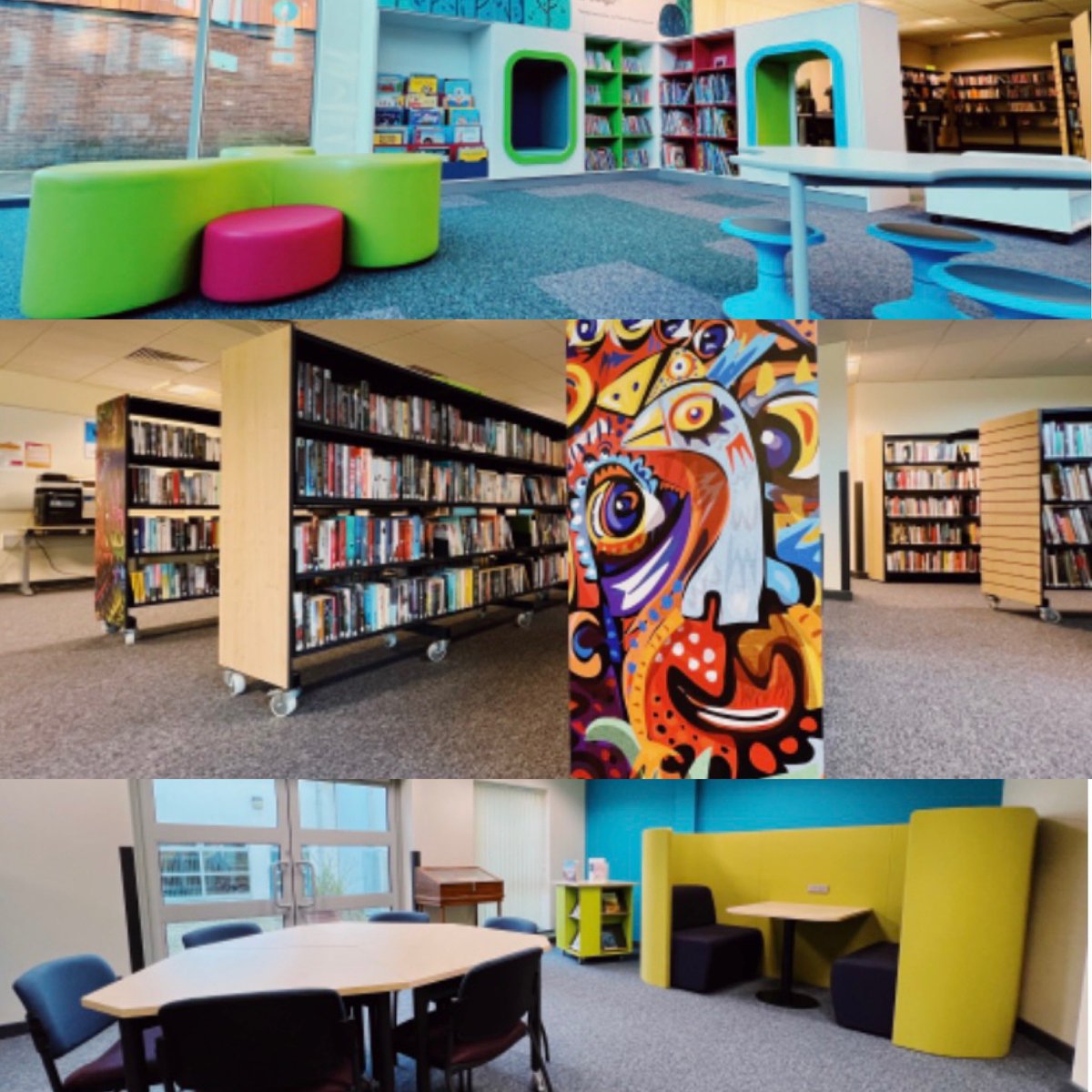 Sheffield_Wire's tweet photo. Hoyland Library will open tomorrow with a brand new look π Itβs the first library to get funding from a million pound scheme led by @BarnsleyCouncil. Come and see it from 9.30-2 tomorrow!
https://t.co/JzNx9vyhc0
#libraries #Barnsley #HoylandLibrary #BarnsleyCouncil https://t.co/DZGsBeg1W7
