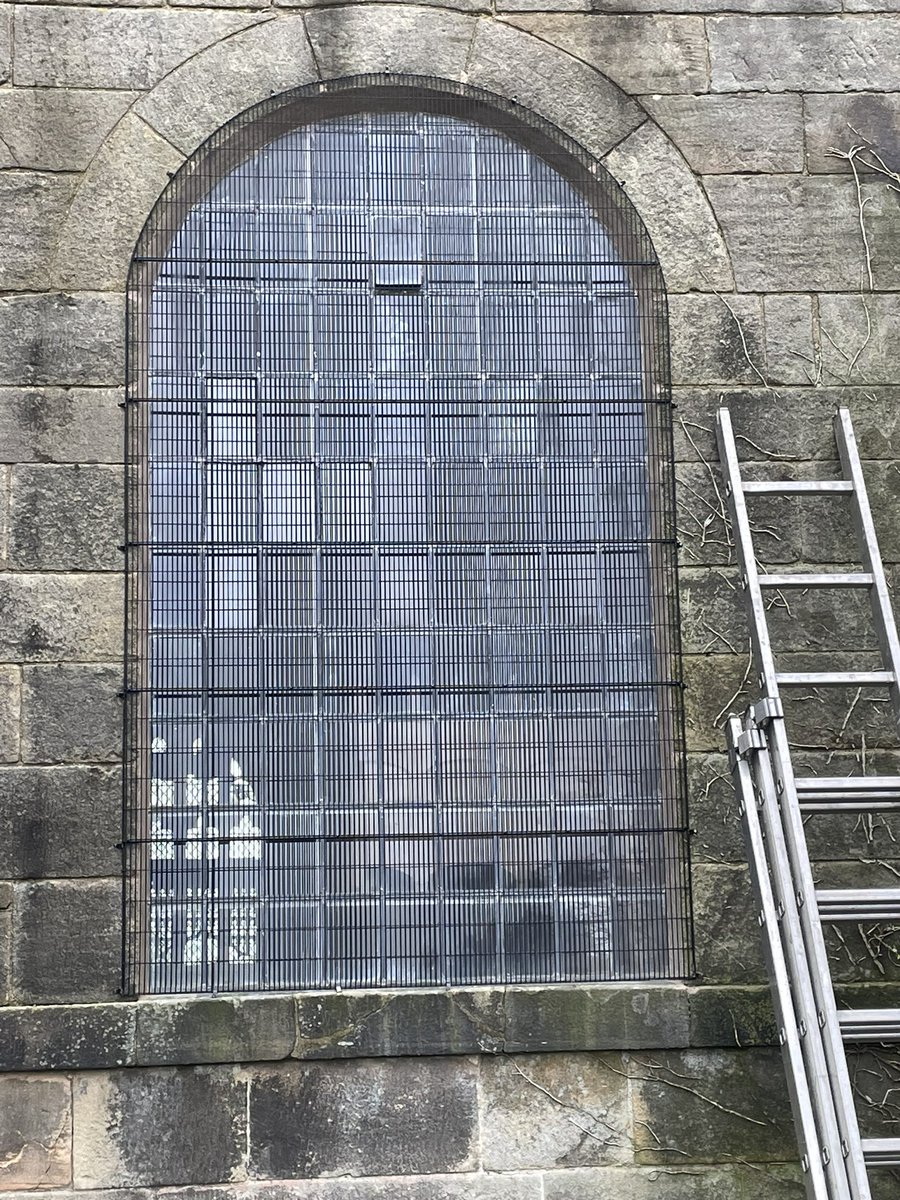 Churchman_A's tweet photo. It’s been an ecclesiastical sort or week this week. Some repointing works to the window at All Saints Mugginton and Kedleston #repointing #lime #repair #Derbyshire https://t.co/98kp8px3EH