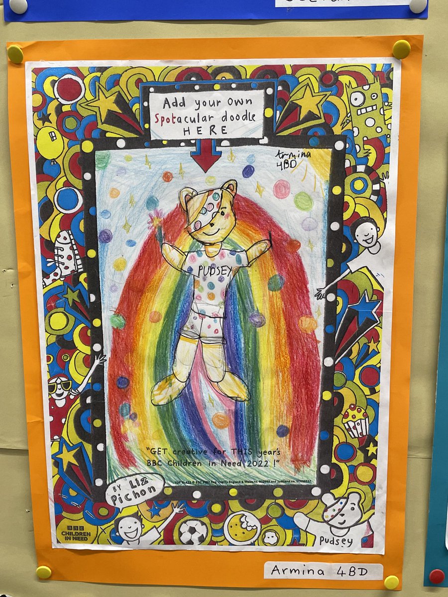 ⁦<a href="/BBCCiN/">BBC Children in Need</a>⁩ inspired Doodle competition year group winners -Proud Pudsey  ⁦<a href="/ojsinfo/">Overdale Junior School</a>⁩