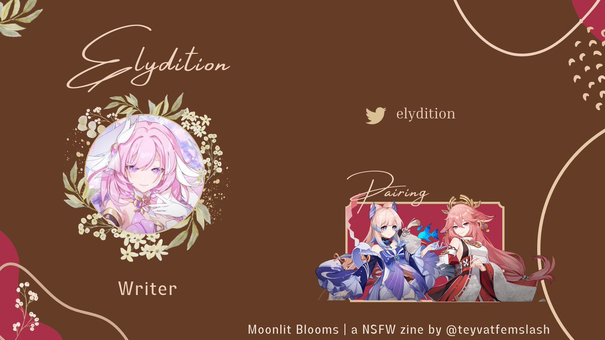 teyvatfemslash's tweet photo. NSFW Writer Spotlight: elydition

The piece @elydition created will include Yae Miko/Sangonomiya Kokomi. We can't wait for you to read it! https://t.co/sscycx20C5