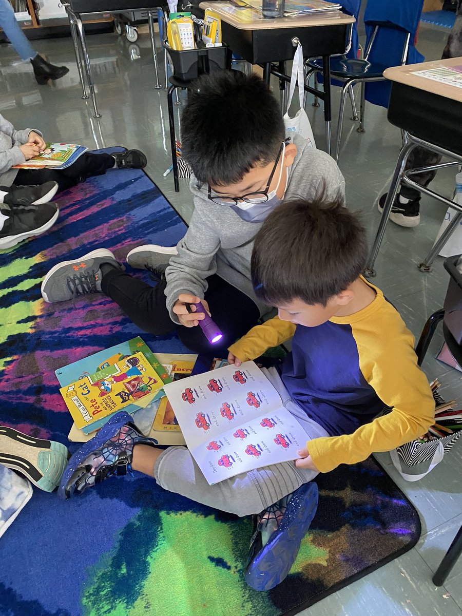 MsCelicsClass's tweet photo. We had a great time getting cozy and using flashlights to read with our buddies in @TheissenMrs class! #flashlightfriday @A_RiveraNY https://t.co/MkDi90IUIZ