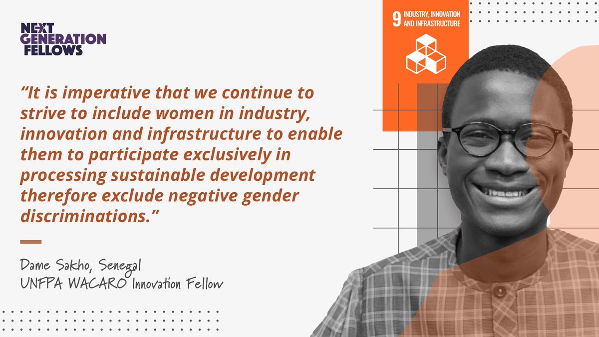 NxtGenFellows's tweet photo. Mapping out synergies between gender equality and all 17 SDGs will accelerate the advancement of gender equality.

@Mr_DSk99, Young Innovator Fellow for @UNFPA WACARO, outlines why women must be included in industry, innovation and infrastructure. 💼

#LetsActivate #16Days https://t.co/6q2b7ZxAQA