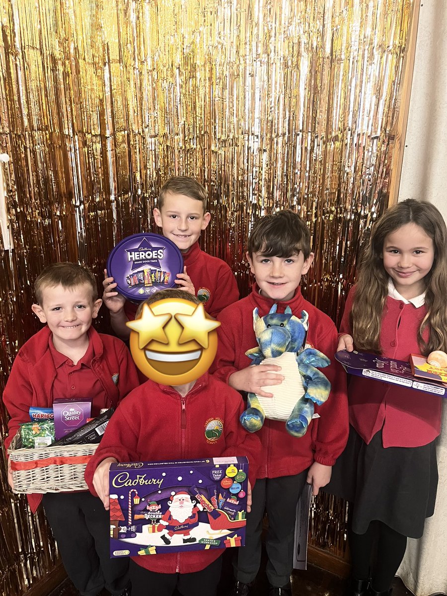 Massive well done to all our Christmas Fayre games winners 🎄🤩🎉 They look rather happy with their prizes! We hope you had a great time. <a href="/jmatschools/">James Montgomery Academy Trust</a> #TeamHillcrest