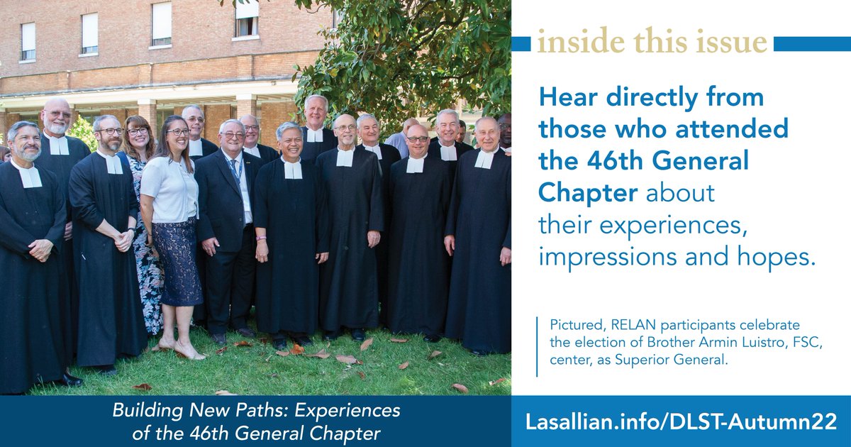 Lasallian_RELAN's tweet photo. Go inside the 46th General Chapter in the latest issue of De La Salle Today: https://t.co/mElKCjWHpr Full issue: https://t.co/jjXIhflLc7 @fscDENA @MidwestDistrict @DistrictSFNO @lasalleorg @FSCvocations #FSC46GC https://t.co/ORDPjYuJeV