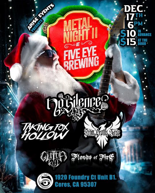 TakingFoxHollow's tweet photo. Last show of the year 

AND 

First one of the year! 

We have tickets. Shoot us a message! And let us know where we will see you next 🤘 https://t.co/Vbo1FwlMrW