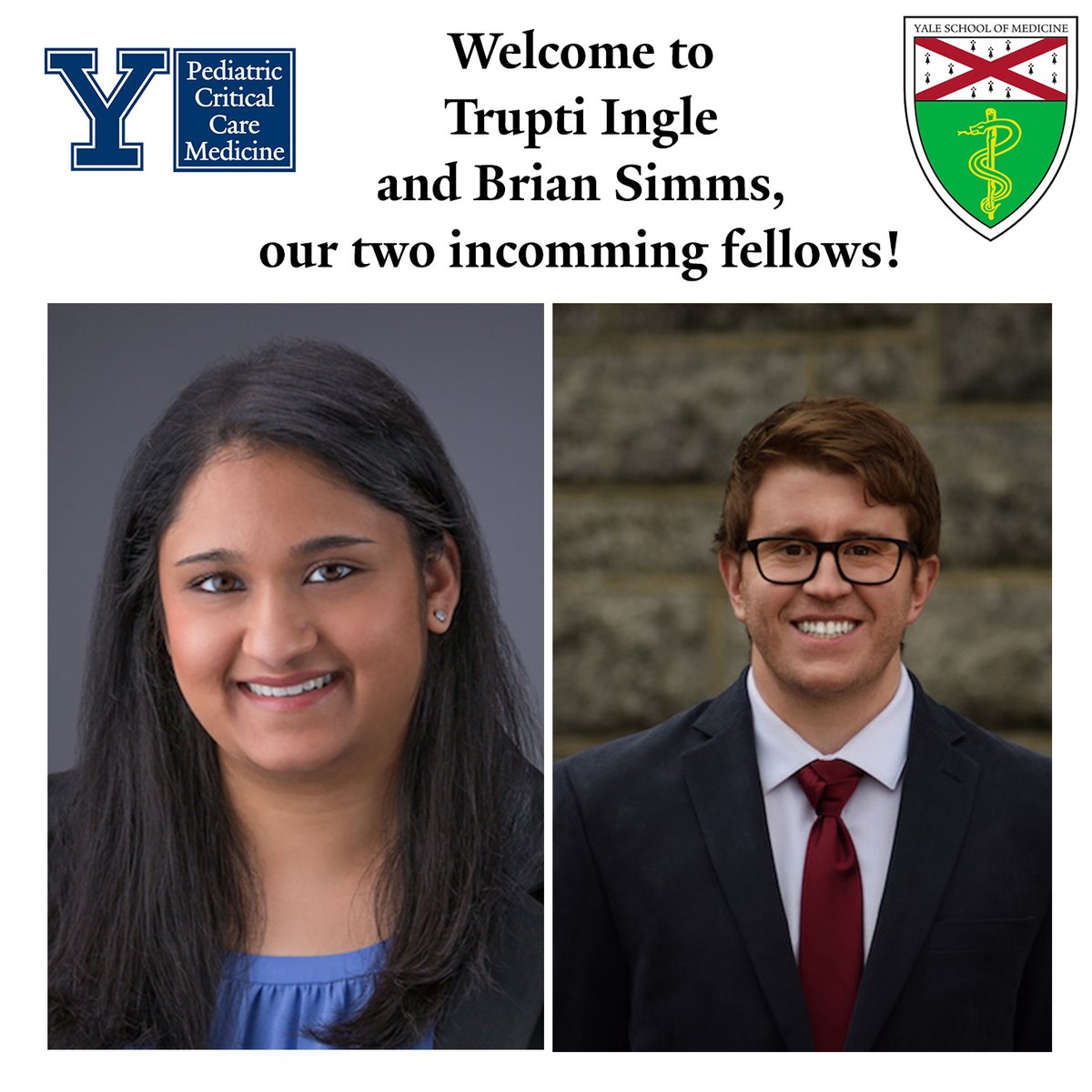 We're so excited we matched <a href="/trupti_ingle/">Trupti Ingle</a> and Brian Simms! <a href="/YalePediatrics/">Yale Pediatrics</a> <a href="/YNHH/">Yale New Haven Hosp</a>
