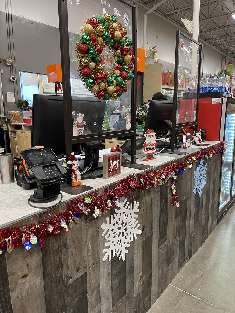 DECEMBER IS HERE, and our Service Desk is ready!!❄️☃️🎄🎅🏼  Tis’ the season!🎁 from Jasper Home Depot 0810!🎊