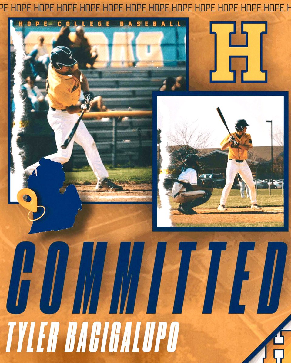 TylerBacigalupo's tweet photo. I am very fortunate to announce my commitment to Hope College to extend my academic and athletic career. Thank you to my friends, coaches and especially my family for pushing me to be the best I can be. Special thanks to the coaches at Hope for giving me this opportunity! https://t.co/DD5gMePl5j