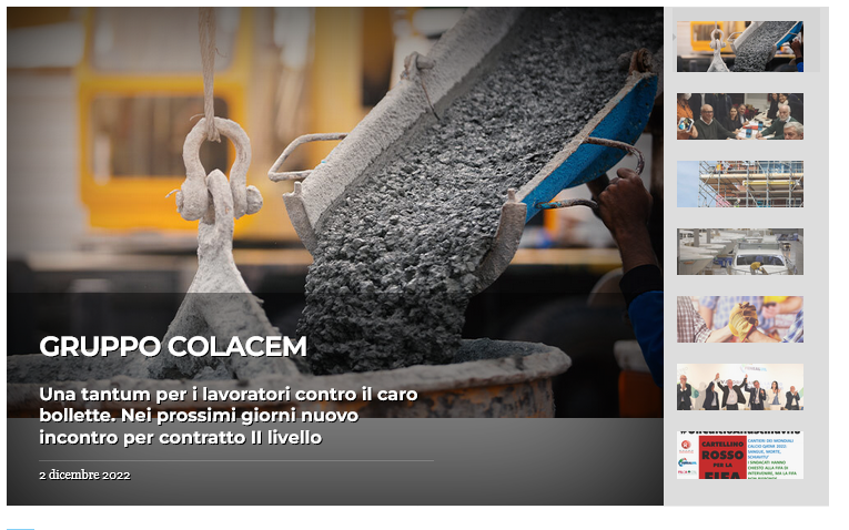 FENEALUIL_'s tweet photo. Una Tantum per i lavoratori del Gruppo #Colacem contro il #CaroBollette #Sindacati #FenealFilcaFillea : Un ottimo risultato che arriva dall'accoglimento delle nostre istanze." https://t.co/H5gyVXftMs