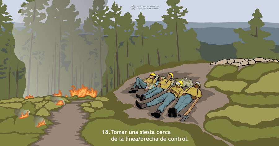 #18WatchOutSituations – #18. Taking a nap near the fireline. Firefighting is often exhausting work and #firefighters can find themselves needing to sleep while on the fireline. To reduce the risks, post lookouts and rotate them.
#6MFS
nwcg.gov/committee/6mfs…