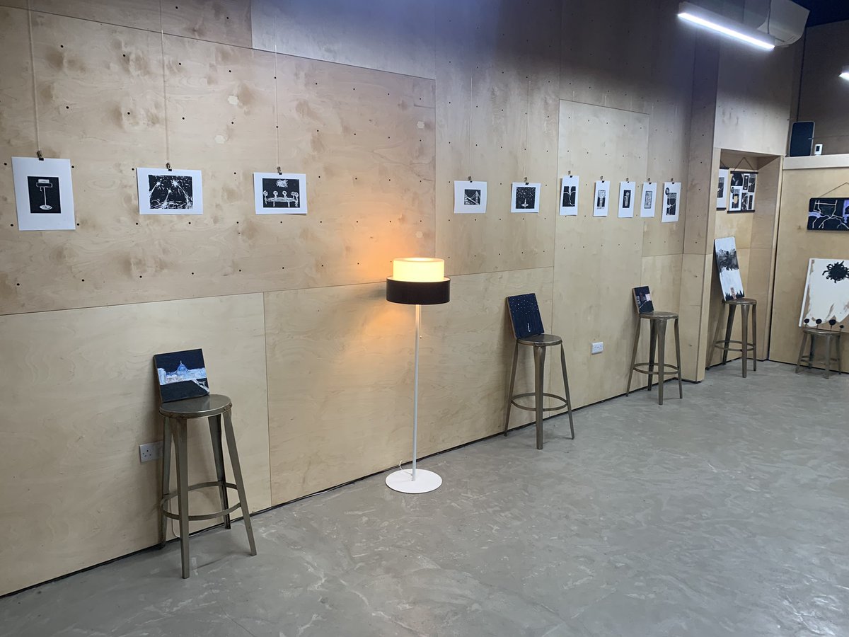 videobluemusic's tweet photo. Come down to FRMD, Clapton E5 this eve at 7pm.
I’ve popped up some of the work that went alongside and up to my VIDEO BLUE album ‘The Pull’. We’ve got Guinness &amp; wine.
(Btw if you pre-order the vinyl via @SLA_Fine or my #Bandcamp you’ll get a print included x) https://t.co/oAGYpFWNBd