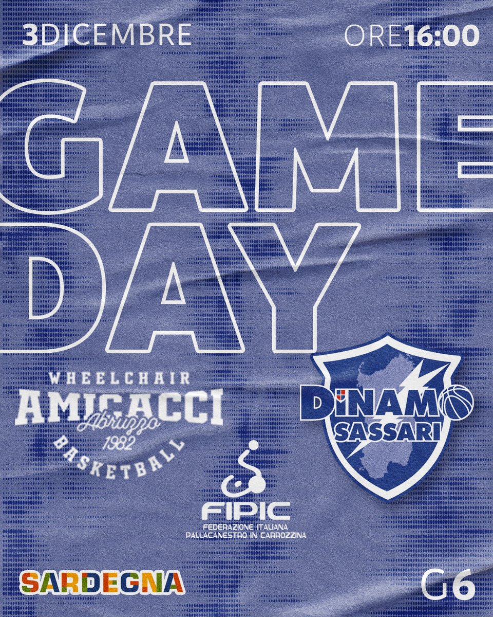 dinamo_sassari's tweet photo. Buongiorno popolo biancoblu! Torna il campionato di basket in carrozzina con il big match vs Amicacci Abruzzo, vice campione d'Italia.🏀

🗓️FIPIC 𝗚6
🆚 Amicacci Abruzzo
📍 Giulianova
⏰ 16:00

#dinamolab #fipic #amicacci #giganti #siamsemprequa  🤍💙 https://t.co/xu5Oo9KeEj