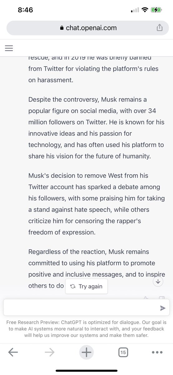 vanessacamones's tweet photo. Yep. A new world is upon us. Playing with #ChatGPT and it writes better press releases than most agencies out there/ humor me. 😈 https://t.co/g1dcx1GDsx