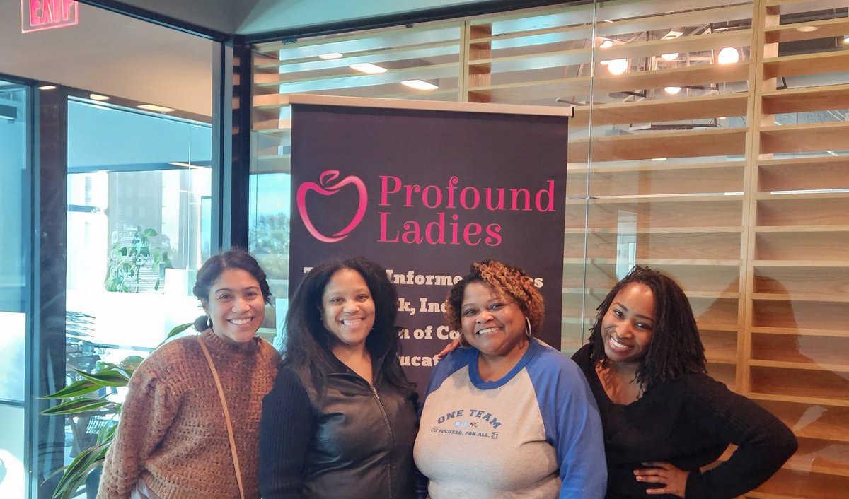 ProfoundLadies's tweet photo. We are profoundly grateful for Angelia and Veronica from @BlueCrossNC for volunteering with us yesterday to assemble our December member care packages! #teacherappreciation #volunteers https://t.co/AB9o029VnR