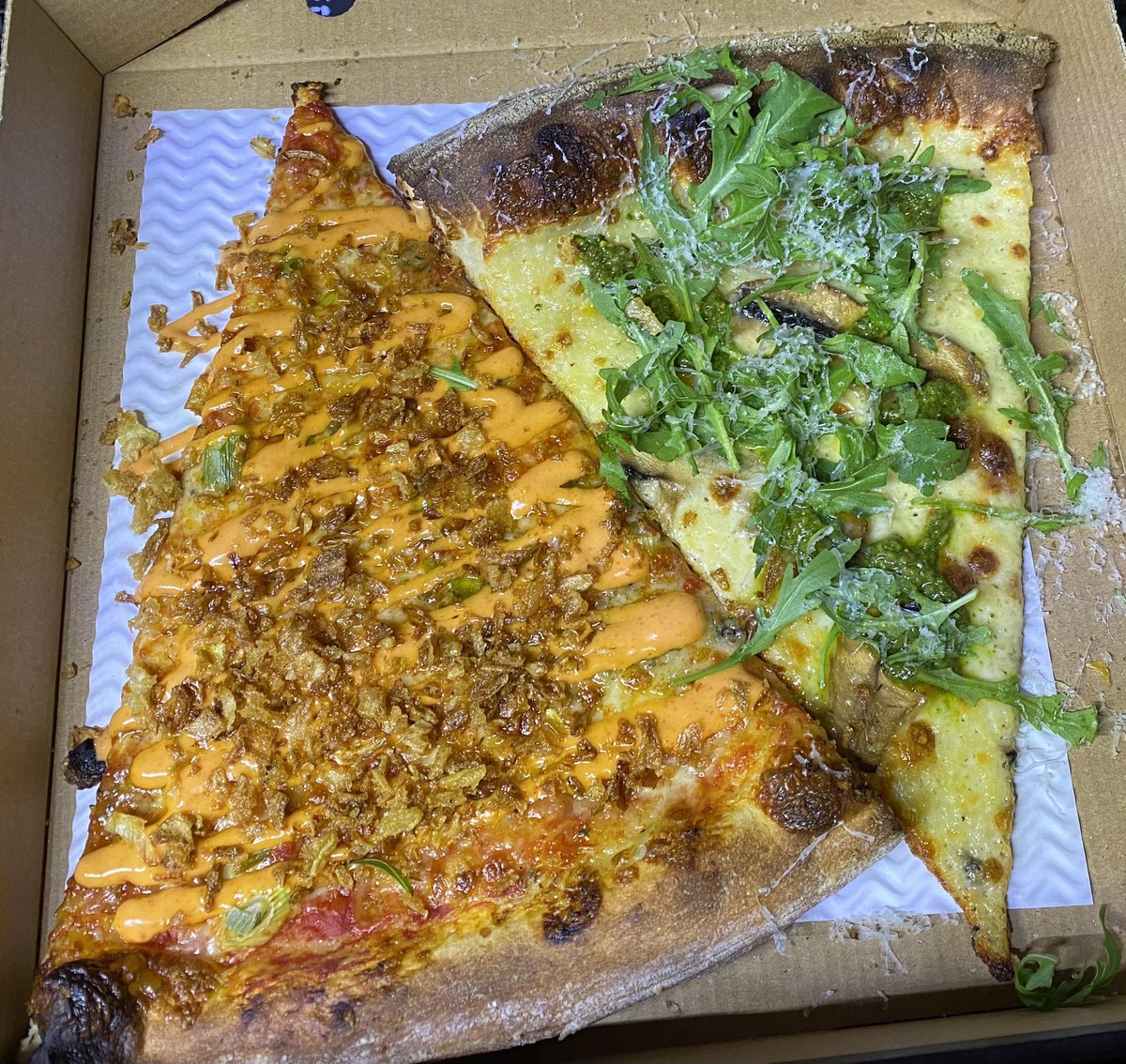 MBowater's tweet photo. What a way to start my week off. @peacersliceshop Why buy a whole pizza when you can buy a slice?  🍕 They never let you down each slice is amazing.

If you can support our independents, please do. #sharingiscaring 

Don’t forget the @IndependentBham app. https://t.co/ltt35IvJi8