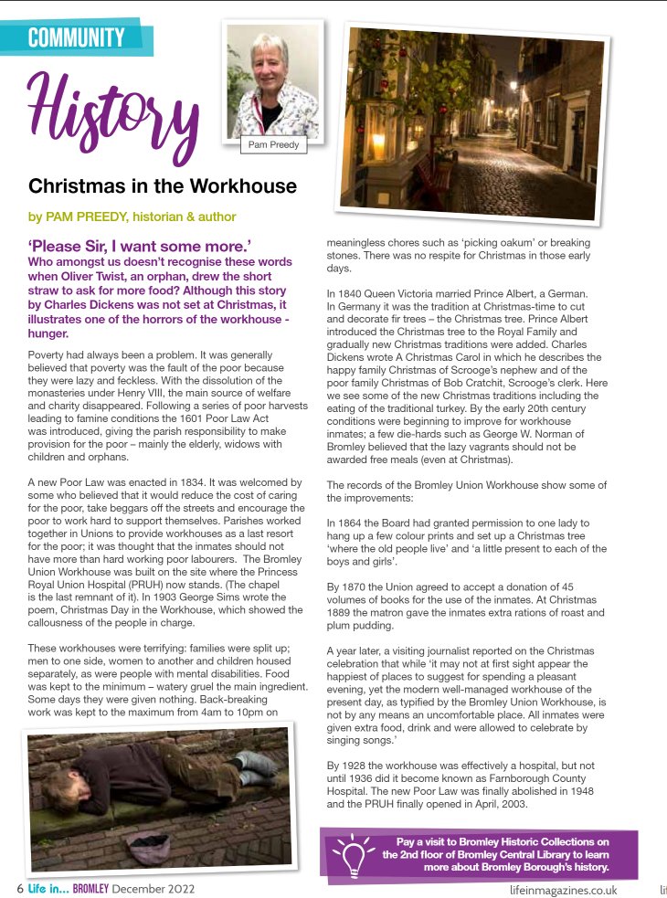BromleyHistoric's tweet photo. People feared the Workhouse.

They were terrifying places; families were split up &amp; food kept to a minimum.

But what was the reality of living in the Workhouse, especially around Xmas time?

Find out in my latest blog here:
https://t.co/nGdppP0iWY

Originally pub @LifeInMags https://t.co/8jgYgyh6tc