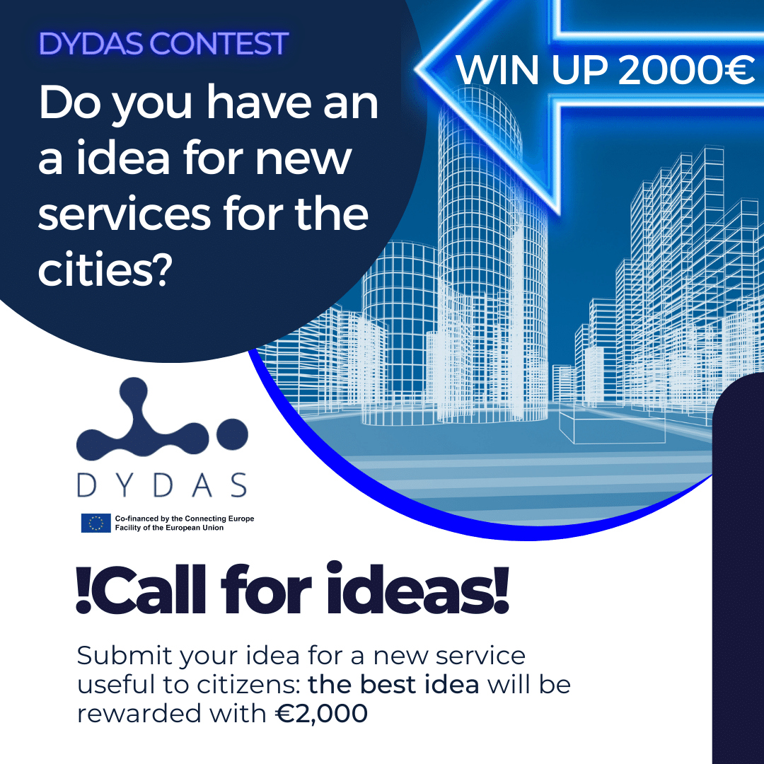 DYDASEU's tweet photo. CALL FOR IDEAS contest: for anyone who wishes to propose a valid and realistic project to improve citizens' lives.
The best idea will be rewarded with €2,000!
https://t.co/P88wd3Xqih

#contest #win #smartcity #bigdata #dataset #algorithm #callforidea #innovation #green https://t.co/GsCOro2UyF