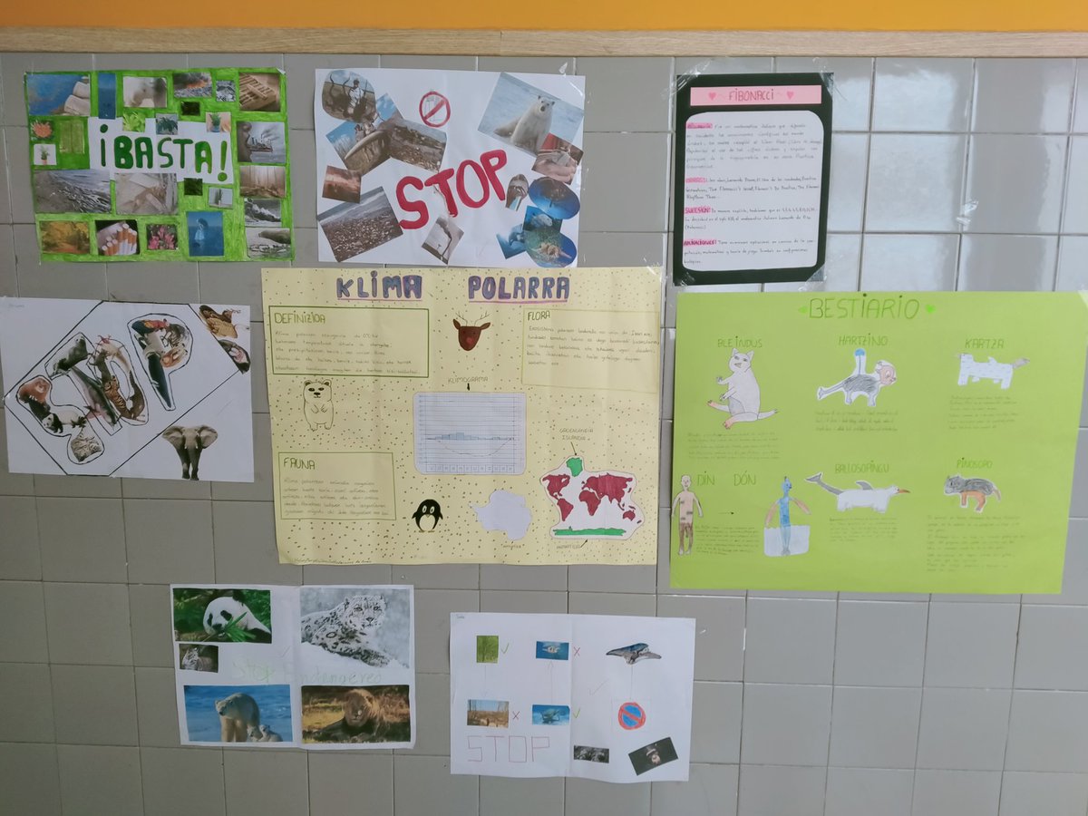 lasallesestao's tweet photo. "Diversity" narratiba bukatu dugu DBH1. mailakook. Izugarri lana egin dugu: bestiarioa, infografiak, protest art, Dian Fossey-ren bizitza eta Fibonacci sekuentzia, besteak beste.#HobeElkarrekin #POI https://t.co/77aWalvq7N