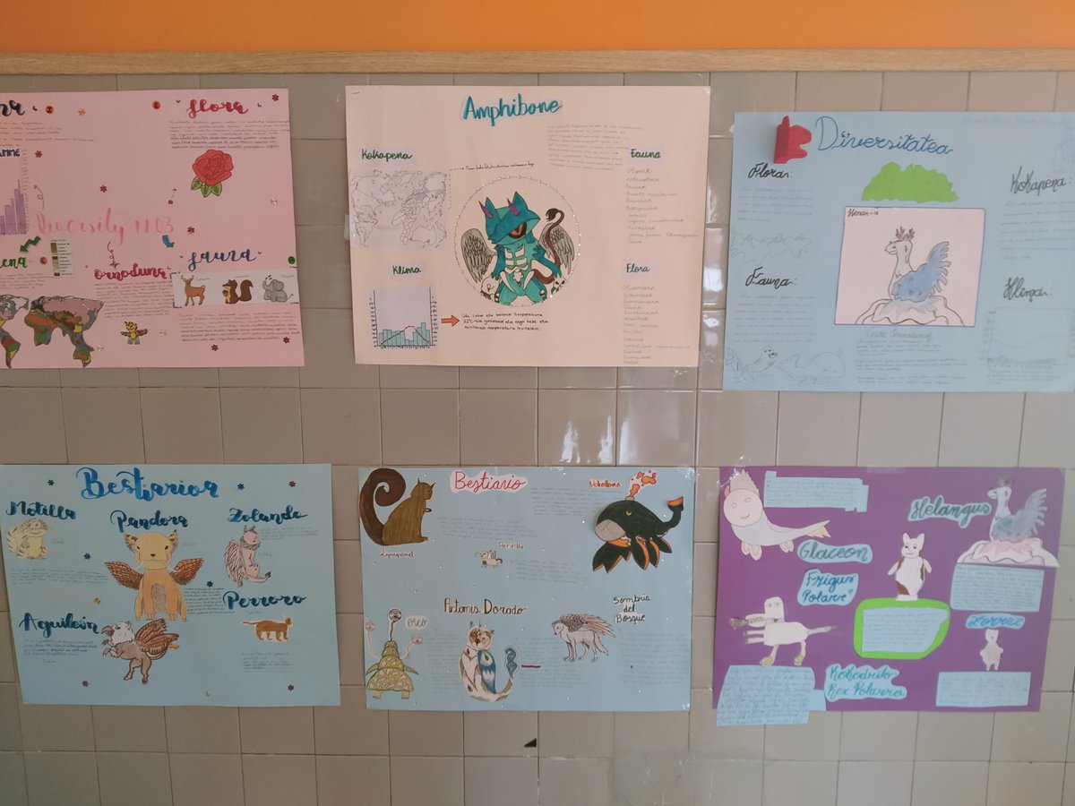 lasallesestao's tweet photo. "Diversity" narratiba bukatu dugu DBH1. mailakook. Izugarri lana egin dugu: bestiarioa, infografiak, protest art, Dian Fossey-ren bizitza eta Fibonacci sekuentzia, besteak beste.#HobeElkarrekin #POI https://t.co/77aWalvq7N