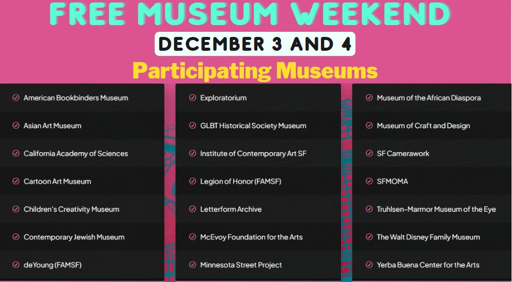 City Of San Francisco On Twitter San Francisco Free Museum Weekend Is city-of-san-francisco-on-twitter-san-francisco-free-museum-weekend-is