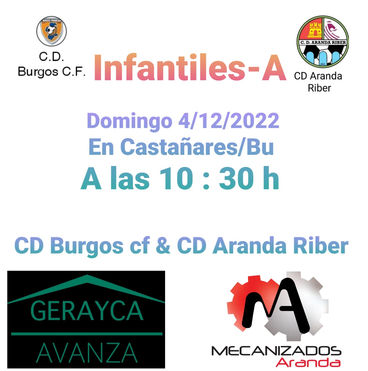 RiberCD's tweet photo. Vamos Chic@s  !!
Otra jornada más para disfrutar 
Aprovechar para Divertirse y marcar Goles Solidarios #1000GolesSolidarios @CeresBodegas @bodegasrodero 
@RiberCD @opticalens 
#aúpaRiber  #SolidariosSiempre  #opticalens #mecanizadosaranda #carnicasdegumiel https://t.co/ZaHMWPOP7i
