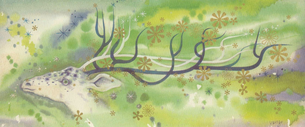 Emmy-award-winning TV producer Jac Venza was one of the artists who added #ArchivesSparkle to the #LilacHedges holiday card catalog. He was also responsible for hiring artists like <a href="/MrHilaryKnight/">Hilary Knight</a> and Andy Warhol to design cards for the company. #ArchivesHashtagParty