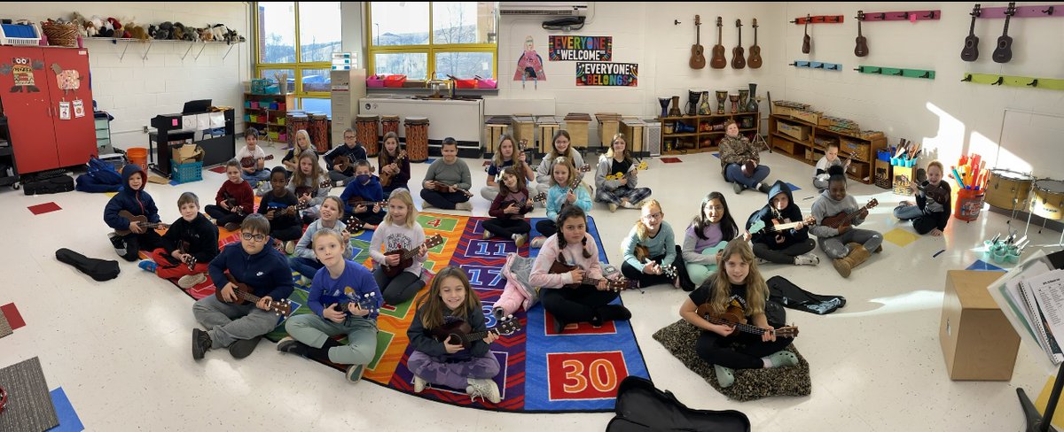Our Bees are really enjoying Ukulele Club! The 5th graders have been very good helpers to the younger kids this year. Thank you to Ms. Gibbs for providing our students with this opportunity! 🐝  #mcps