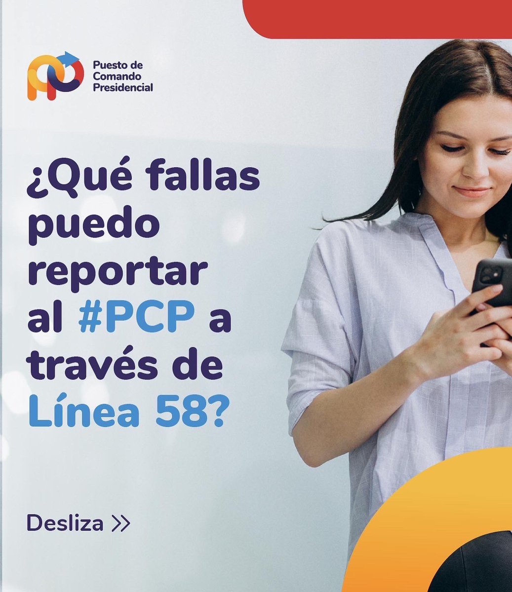 pcpresuelve's tweet photo. Queremos ayudarte a resolver las fallas en tu comunidad. Haz tu reporte a través de “Línea 58” en @venappsocial. ¡PCP junto al pueblo venezolano!

#PCP #VENEZUELA #LINEA58 #SERVICIOSPUBLICOS #COMUNIDAD #REPORTE #SOLUCIONES https://t.co/MShkeBfox1