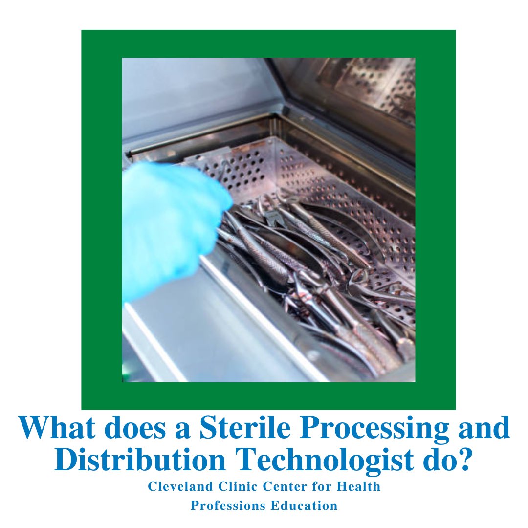 CleClinicCHPE's tweet photo. Sterile Processing and Distribution Technologists are responsible for cleaning and maintaining surgical tools and hospital equipment.
๐Link in bio
#healthprofessions #student #education #cle #cleveland #clevelandclinic #sterileprocessing #sterileprocessingtechnician #hospital https://t.co/pGpUsBL74r