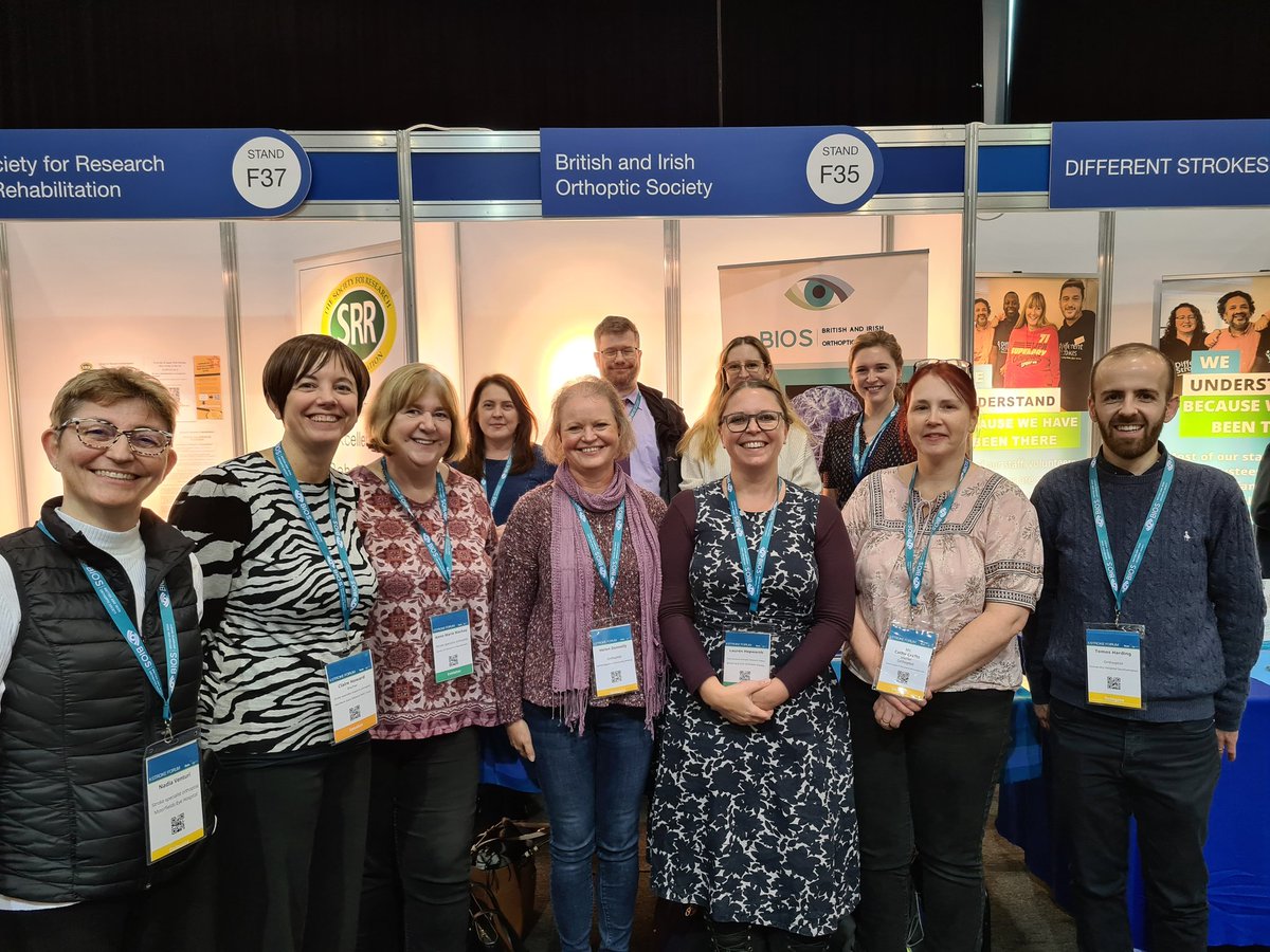 Fantastic to see so many #Orthoptists at #UKSF22! Supporting the @FollowBIOS stand!