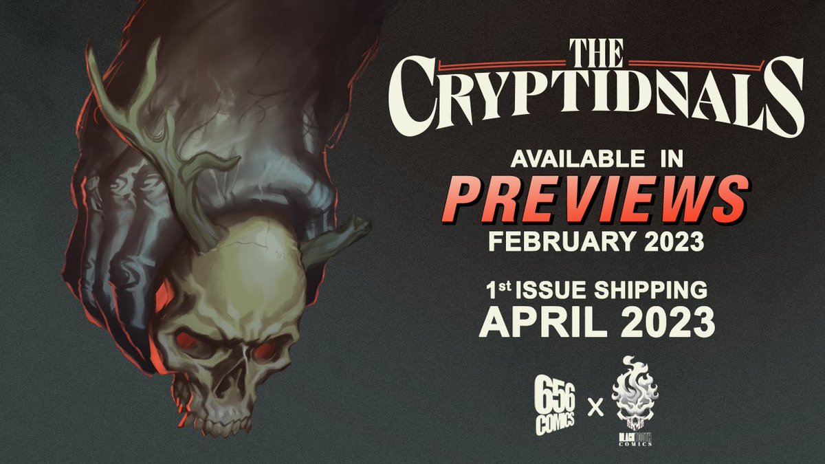 BIG NEWS! The Cryptidnals are going floppy! 1st issue will be featured in February's PREVIEWS (yeah, that's right!) and will ship out in April 2023! We've partnered up with #BlackToothComics to bring you The Cryptidnals experience to your local LCS. You don't want to miss out!