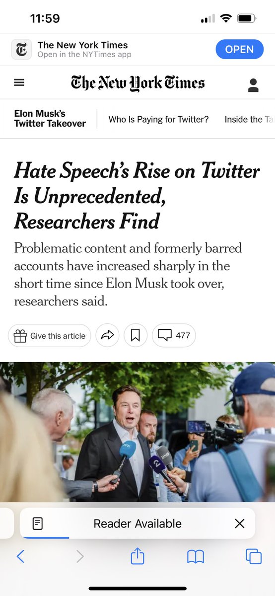 AlexBerenson's tweet image. So @nytimes wants you to know Twitter now has 4,000 anti-gay slurs a day. EVERY DAY.

Only… wait for it… Twitter has 500,000,000 tweets a day. Yes, after the unprecedented rise, anti-gay slurs account for 1 in 125,000 tweets. 0.0008 percent.

Shut it down, I say. Shut it down.