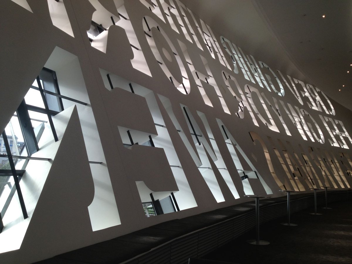 TheatresTrust's tweet photo. For today's #ExploreYourArchive theme of #EYALanguage, here are some photos from our image library of Wales Millennium Centre @theCentre with its inscription by poet Gwyneth Lewis in Welsh and English @explorearchives
https://t.co/s2t2r4pTzr https://t.co/UYrzFQy0j7
