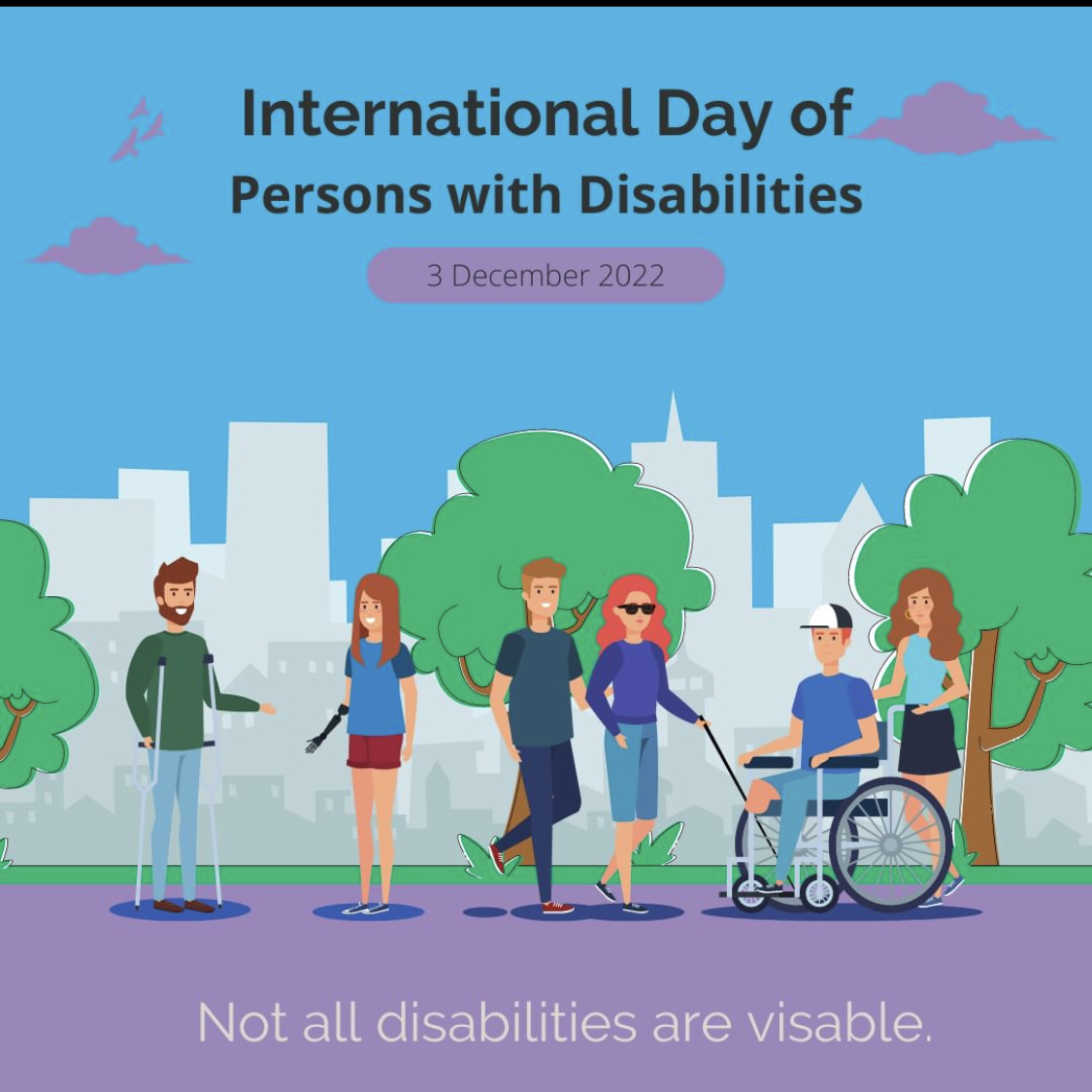 Tomorrow we recognize persons with disabilities. So that every day we will encourage #inclusion, #diversity and #HumanRights