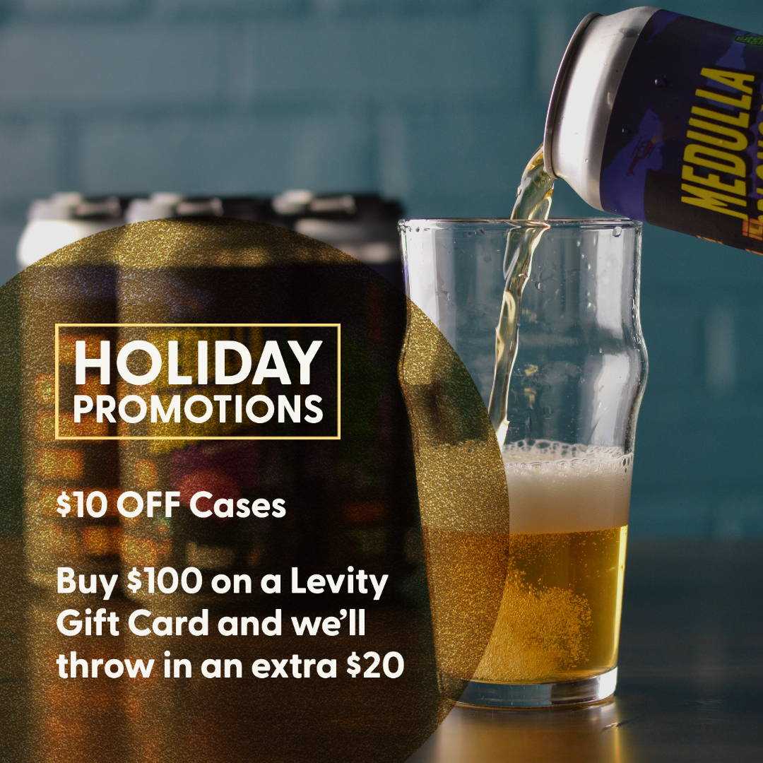 Now through the end of the year 🎁 Give the gift of Levity this holiday season! #FreeBeer #LevityBrewing

Offers valid 11/18 - 12/31/22