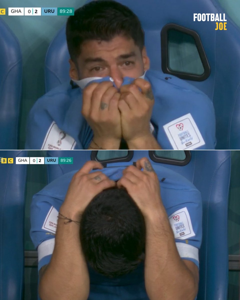 FootballJOE's tweet photo. Ghana fans can take some comfort in the fact Luis Suárez is going out with them https://t.co/c6R3uifcyS