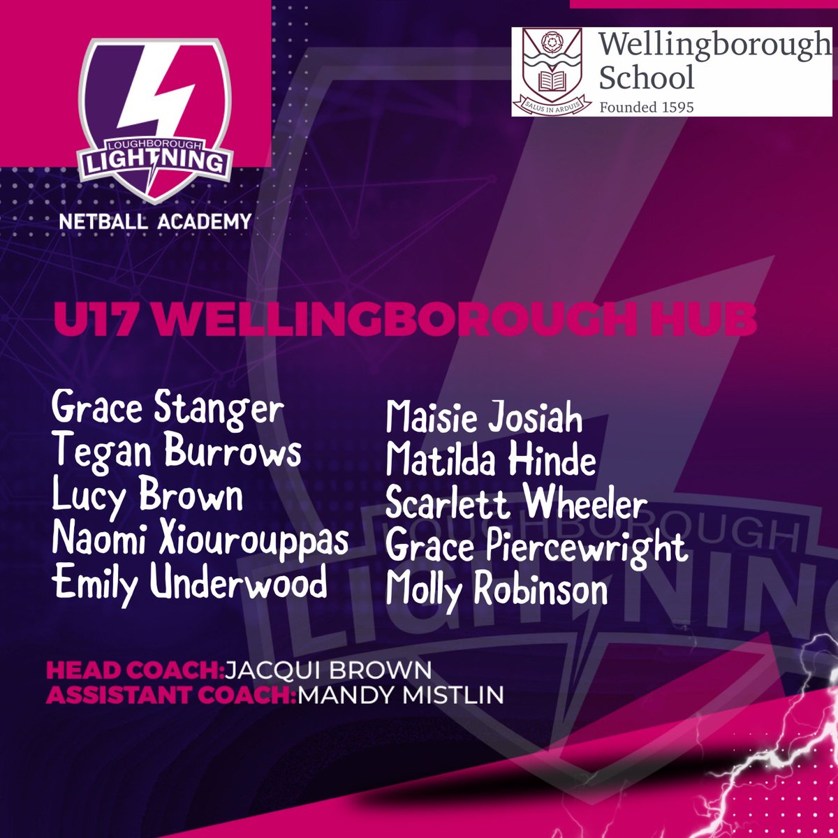 Lightning_Acad's tweet photo. Meet our hubs 👋

This week we are taking a look at our U15 and U17 Wellingborough hubs! Our hubs meet weekly for a variety of training and match play at @WboroSenior ! 

Well done all ⚡️💜 🎉 #lightningexperience https://t.co/fG1FMVZzUJ