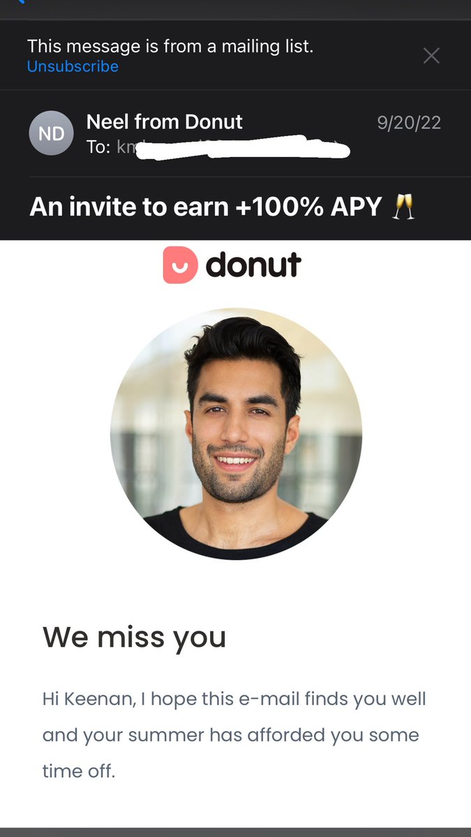 keenanhoward's tweet photo. @MSSaint3 @donutapp I pulled all but $1 after ust depeg just to hang around… kept getting communications flashing APY and buzzwords like “Safe”…. Very bummed for all those affected. https://t.co/HOfN7kDJM9