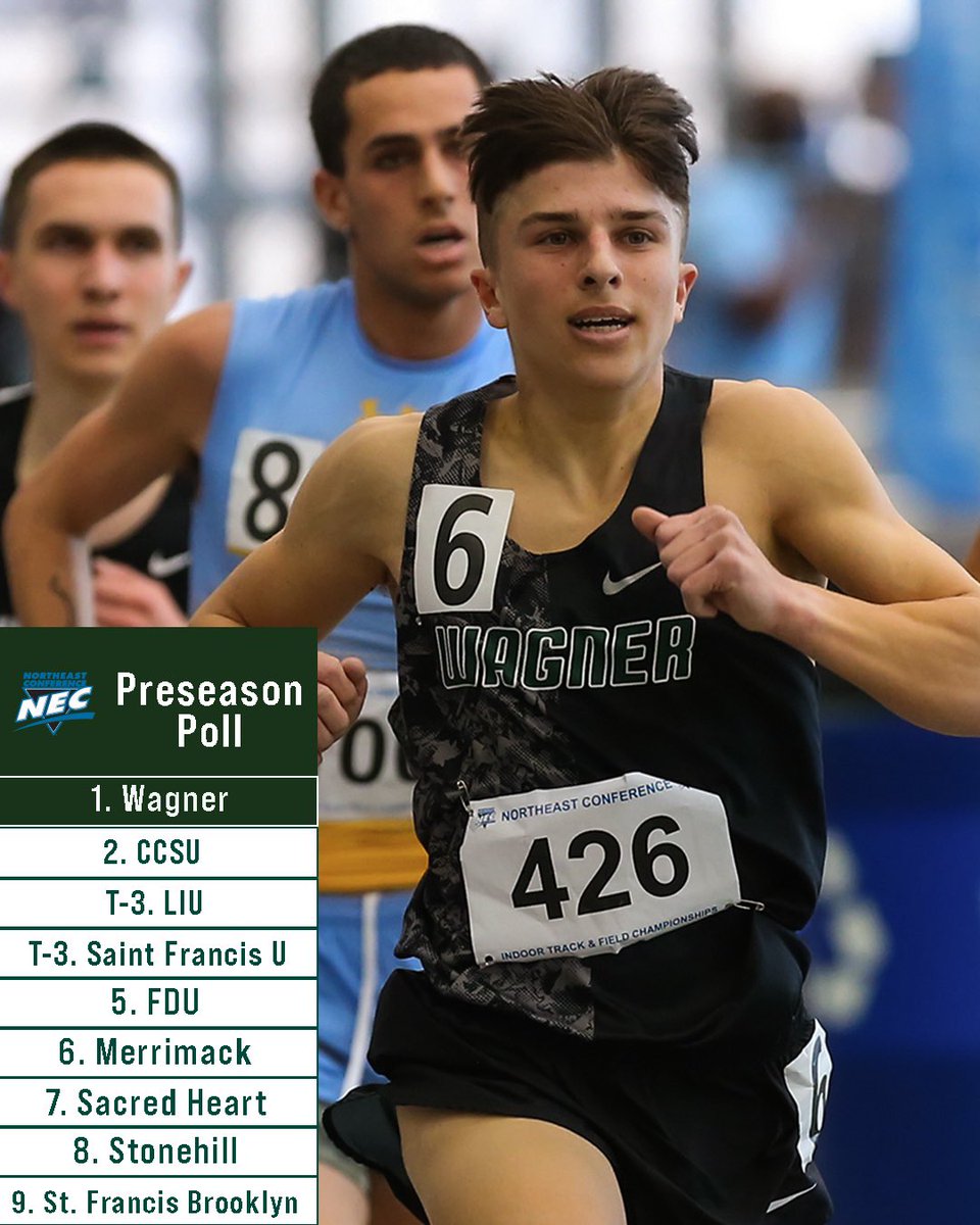 Our men’s track and field team voted #1 in the NEC Preseason Poll!!
