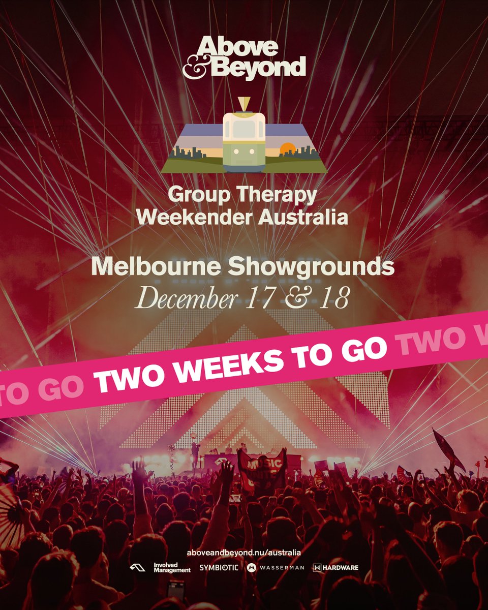 Two weeks to go until we take Group Therapy Weekender down under! 🇦🇺 Joining us at Melbourne showgrounds… @CRi_music, @imdurante & @HANAtruly, @junomamba, plus a special deep set from @aboveandbeyond and more! 😍 Tickets ➜ aboveandbeyond.nu/australia