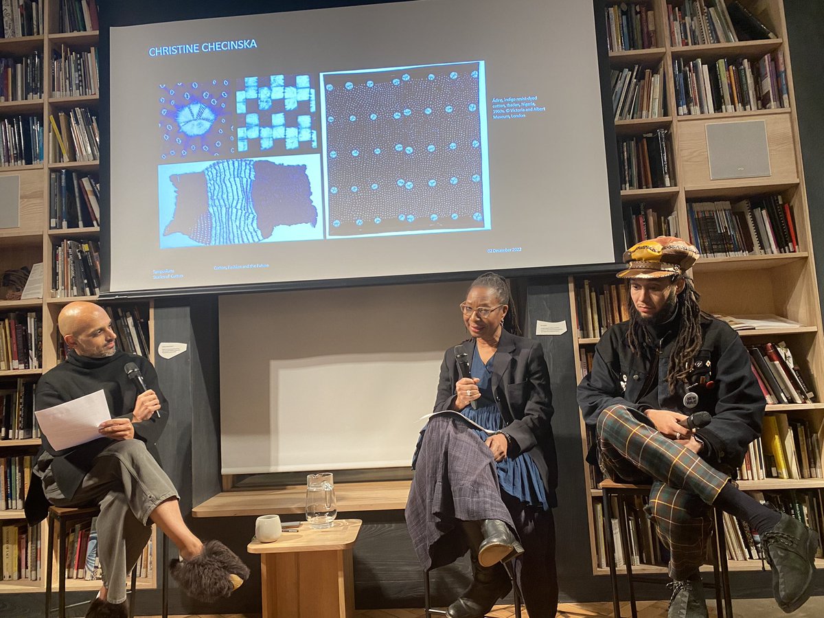 Dorcasstories's tweet photo. Symposium: #StoriesofCotton @CraftsCouncilUK final panel @DrCChecinska #NicholasDaley and chair #DalChodha discuss the centrality of cotton and the stories that interconnect fashion thru remembering/rehearsing/forgetting , & creating celebratory dialogues https://t.co/Gj65Au6Zdm