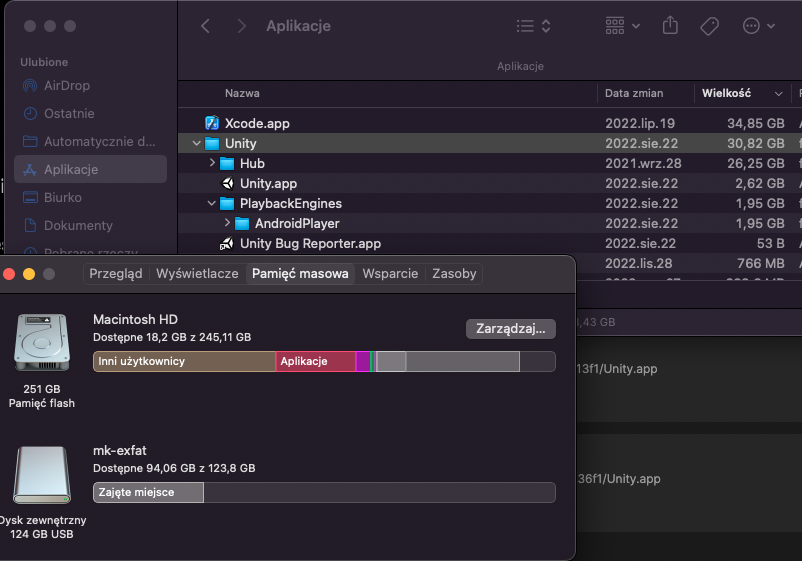 ManiacKickSirup's tweet photo. I’m out of main disk space to install Xcode update…
30+ GB for Unity in Applications! So I’m moving Unity installs to external disk drive (USB 3.0) 🤞#macOS #Unity3d #devops #indiedev #gamedev #indiegamedev https://t.co/rOvHQvXcOk