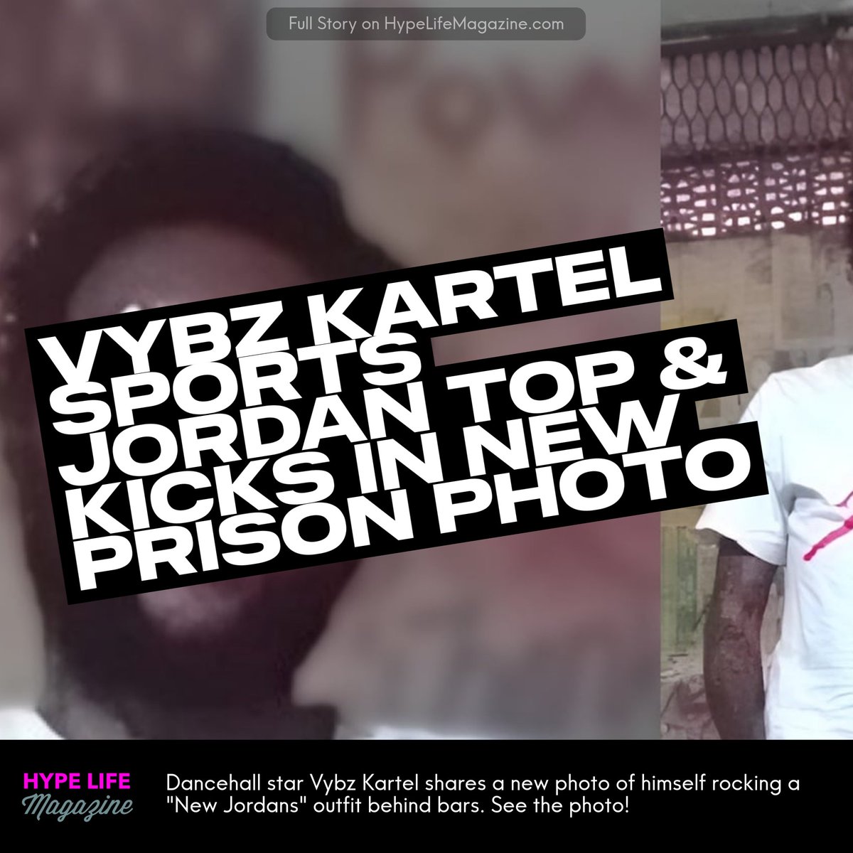 #Dancehall star #VybzKartel shares a new prison photograph of himself wearing a “New Jordans” outfit.

Full story: hypelifemagazine.com/VybzKartelJord…